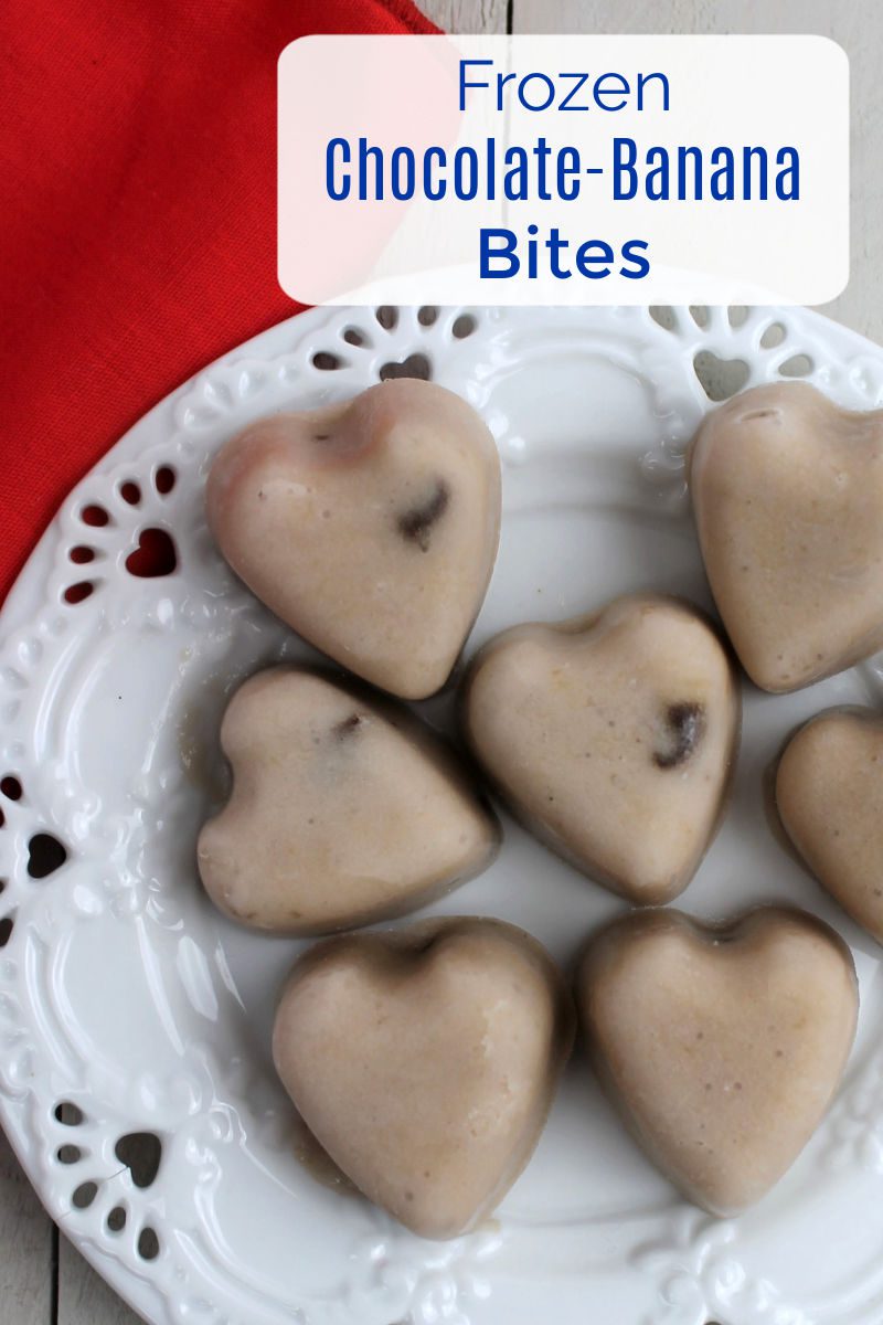 These heart shaped frozen banana bites are delicious, so it's great that they are easy to make and healthier than typical store bought ice cream novelties. 