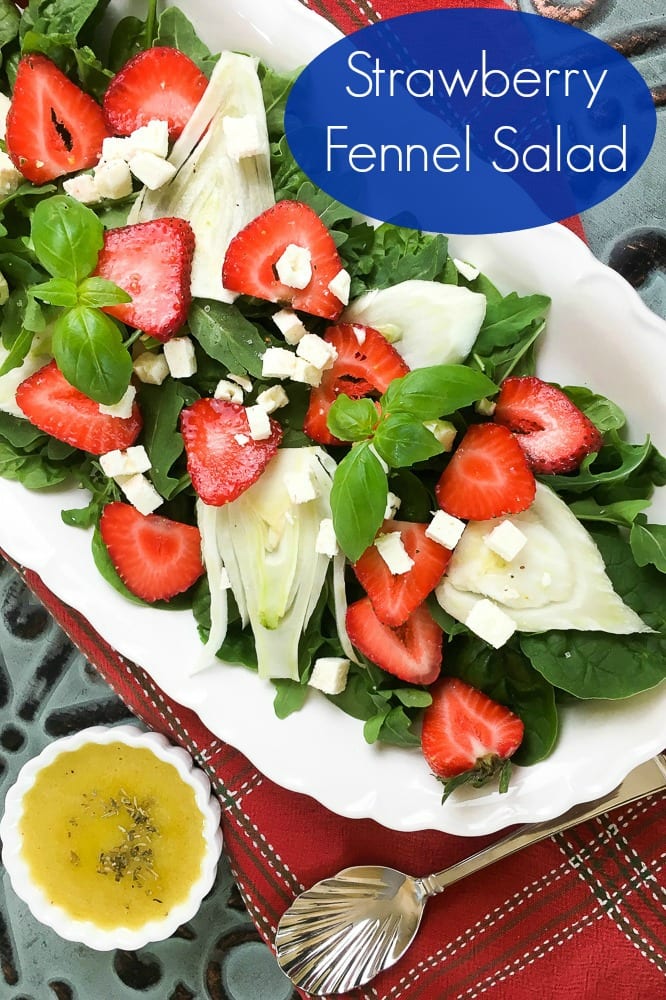 Quick and Easy Strawberry Fennel Salad Recipe #SaladRecipes #Fennel #StrawberrySalad #FennelSalad