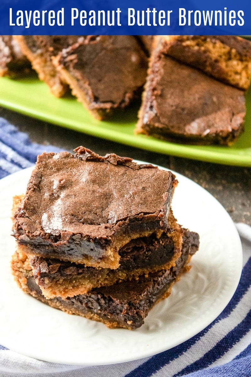 Layered Peanut Butter Brownies Recipe - Mama Likes To Cook