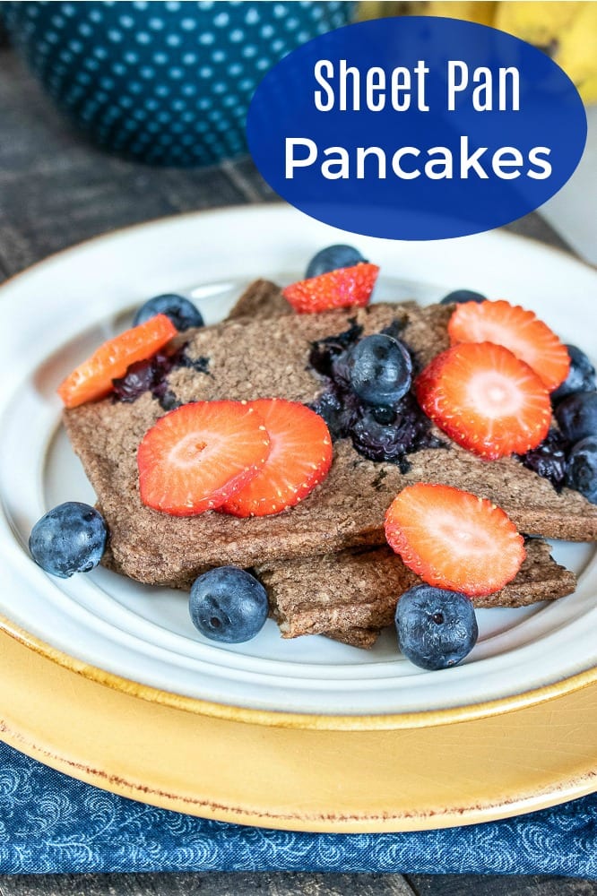 Sheet Pan Blueberry Pancakes Recipe #pancakes #sheetpanmeal