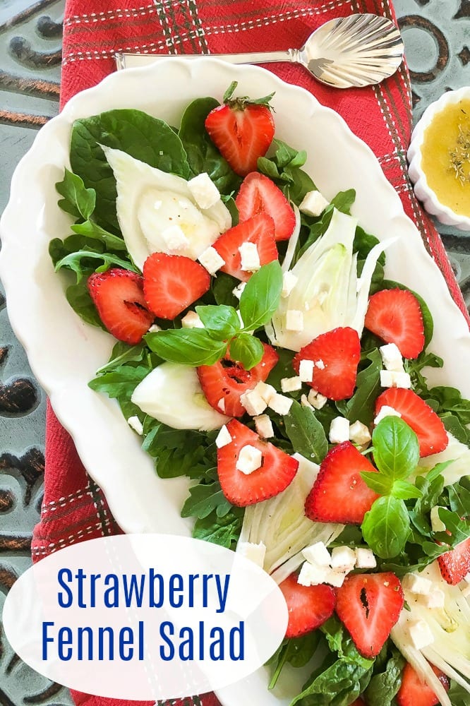 Quick and Easy Strawberry Fennel Salad Recipe #SaladRecipes #Fennel #StrawberrySalad #FennelSalad