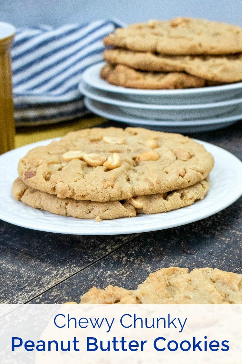 #Cookies #ChunkyCookies #ChewyCookies These classic chewy chunky peanut butter cookies are amazing, so they bring back happy childhood memories of baking with my mom. 