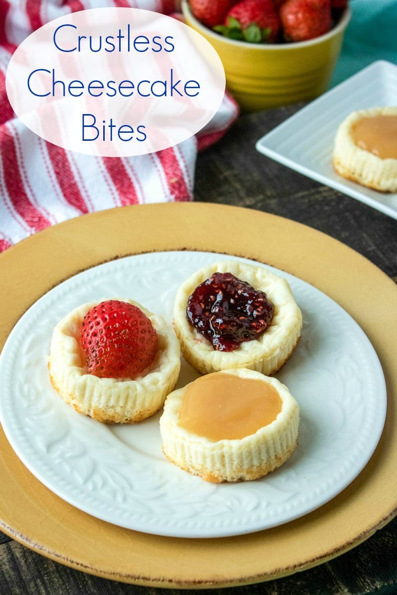 Crustless Mini Cheesecake Recipe #cheesecake #cheesecakerecipes #minicheesecake