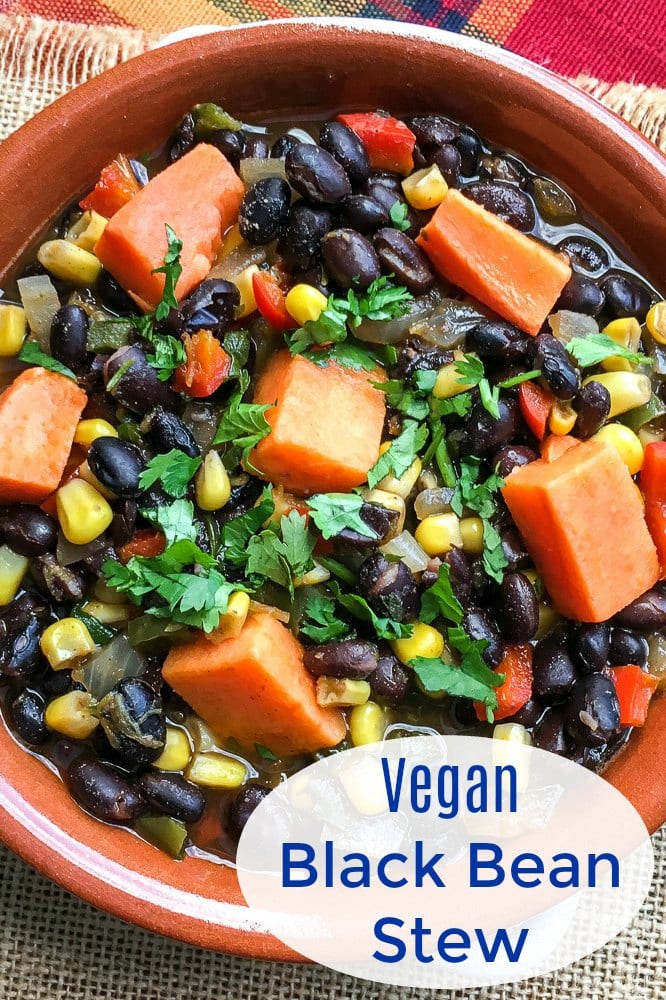 Vegan Black Bean Stew Recipe #veganstew