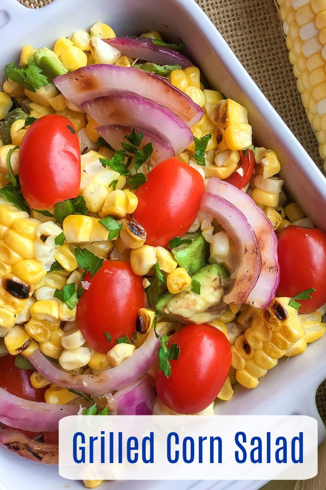 If you like corn on the cob as much as I do, you will love this vegan grilled corn salad that can be prepared on an outdoor grill or on the stove