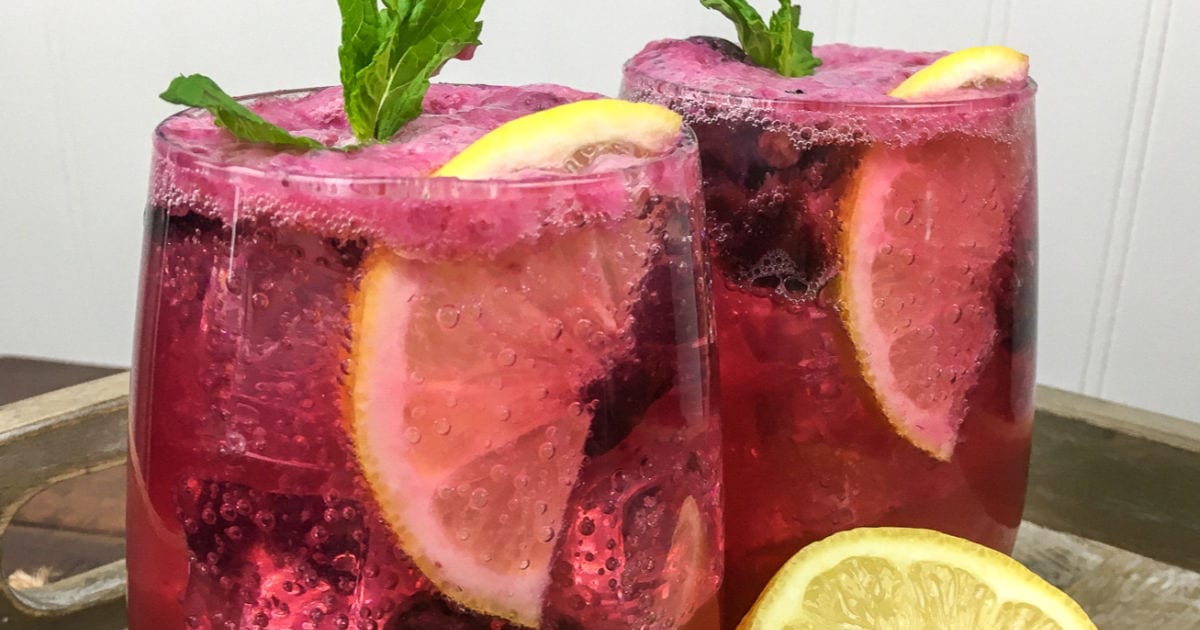 feature blueberry lemonade mocktail