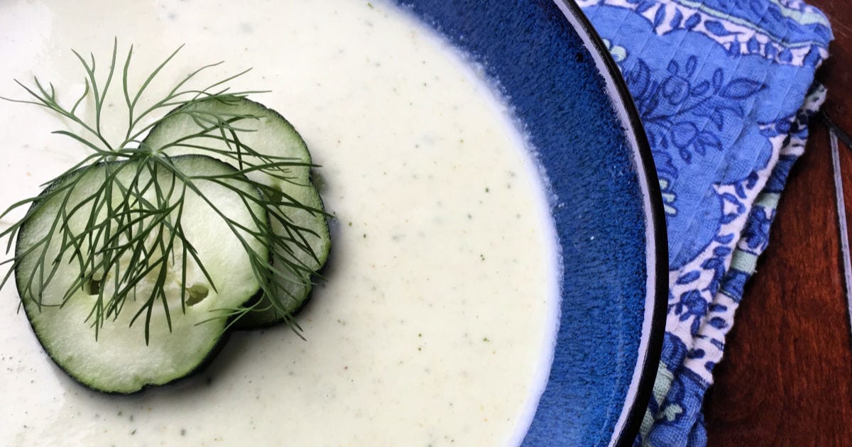 feature chilled avocado cucumber soup