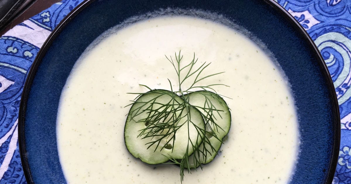 feature chilled cucumber avocado soup