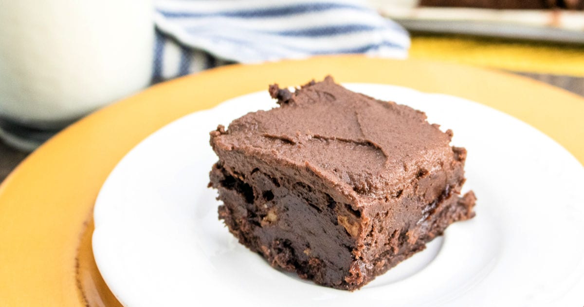 feature fudge brownie with frosting