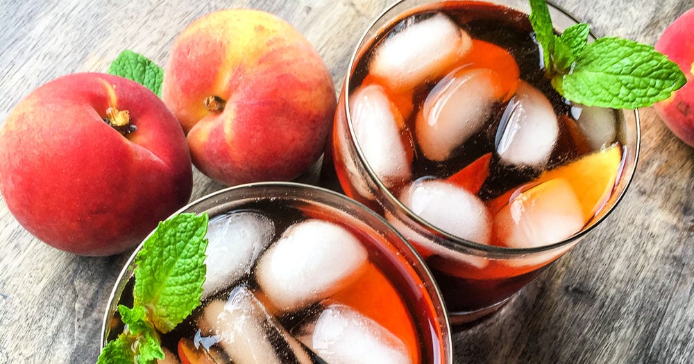 feature instant pot peach ginger iced tea