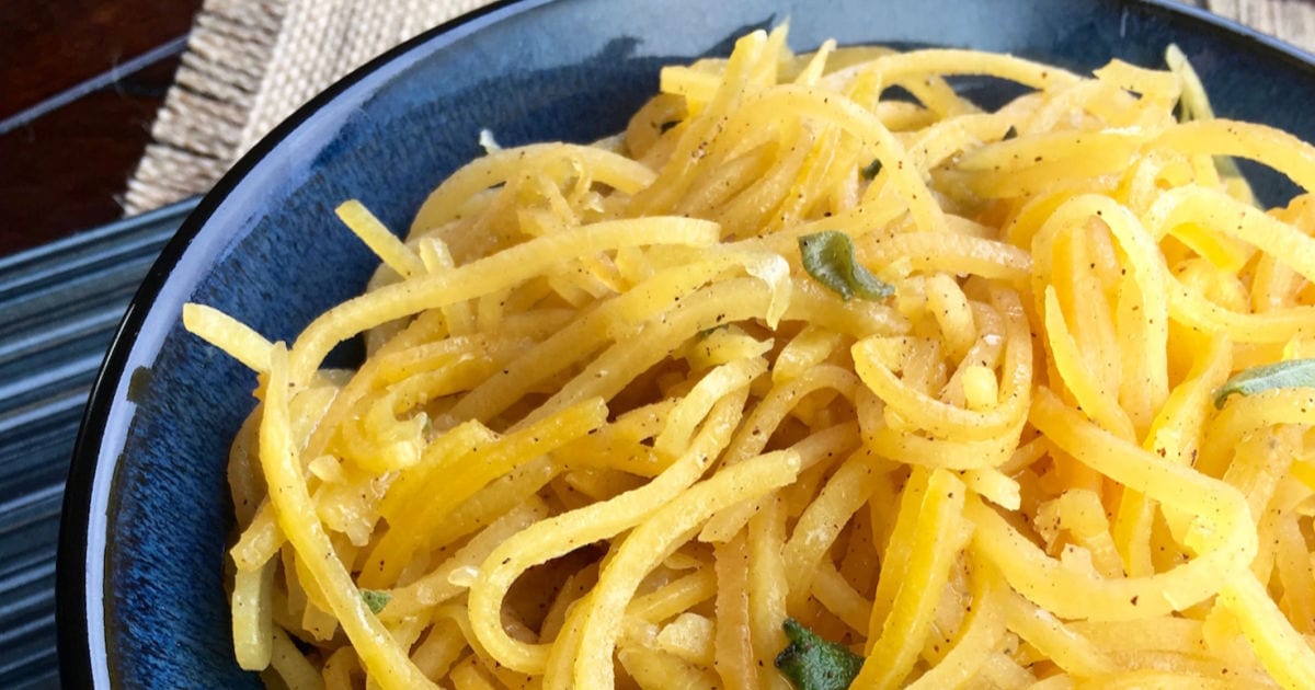 feature squash noodles close up