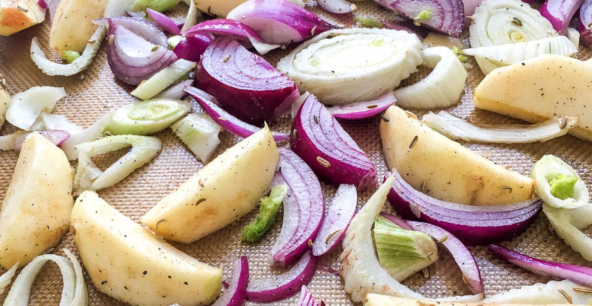 fennel apples and red onions