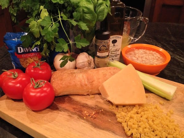 ingredients for pasta fagioli italian soup recipe