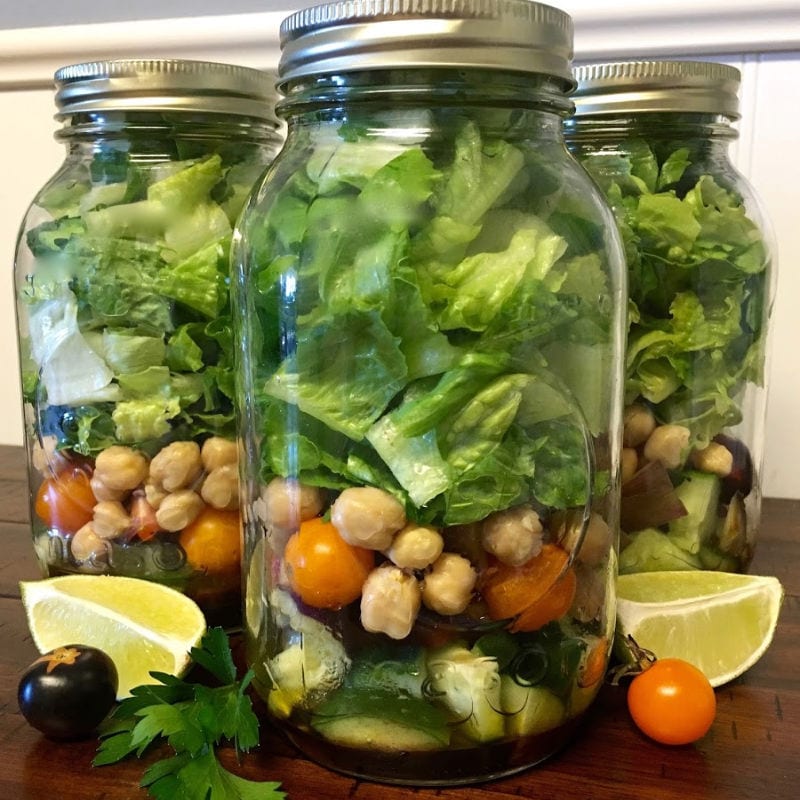 vegan mason jar salad