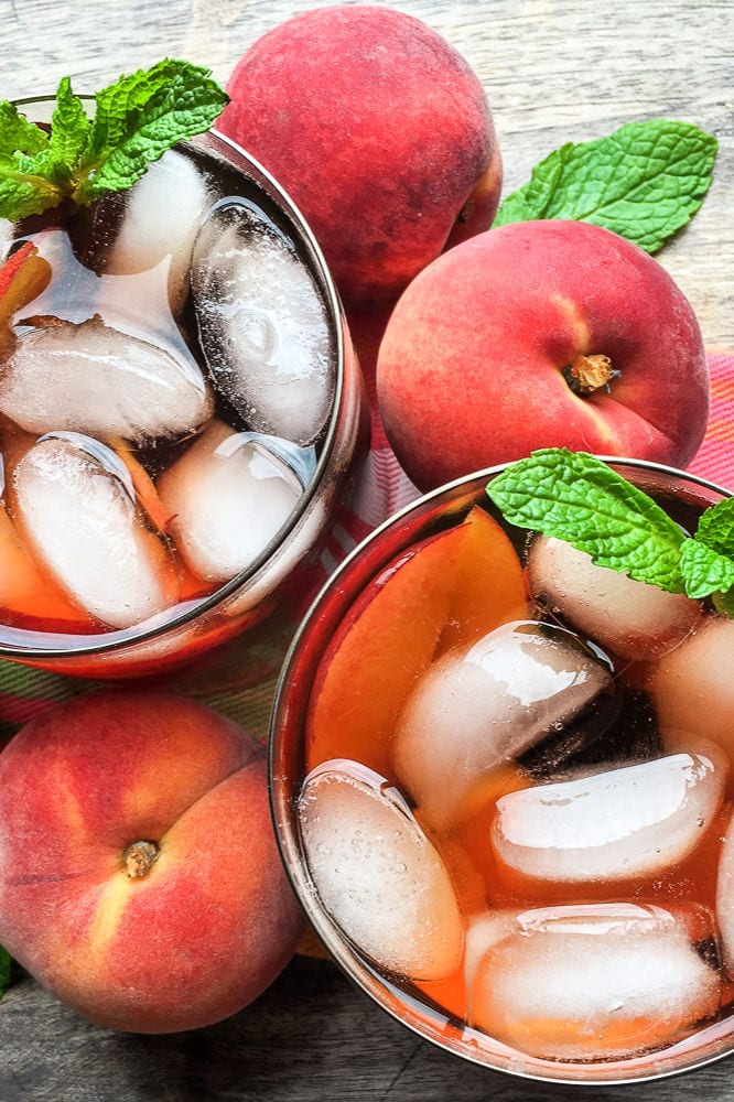 Instant Pot Ginger Peach Iced Tea Recipe #InstantPot #InstantPotRecipes #IcedTea