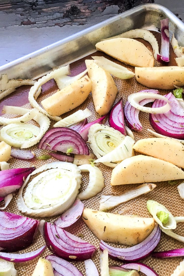 Sheet Pan Roasted Fennel Recipe #Fennel #FennelRecipes #FennelRecipe