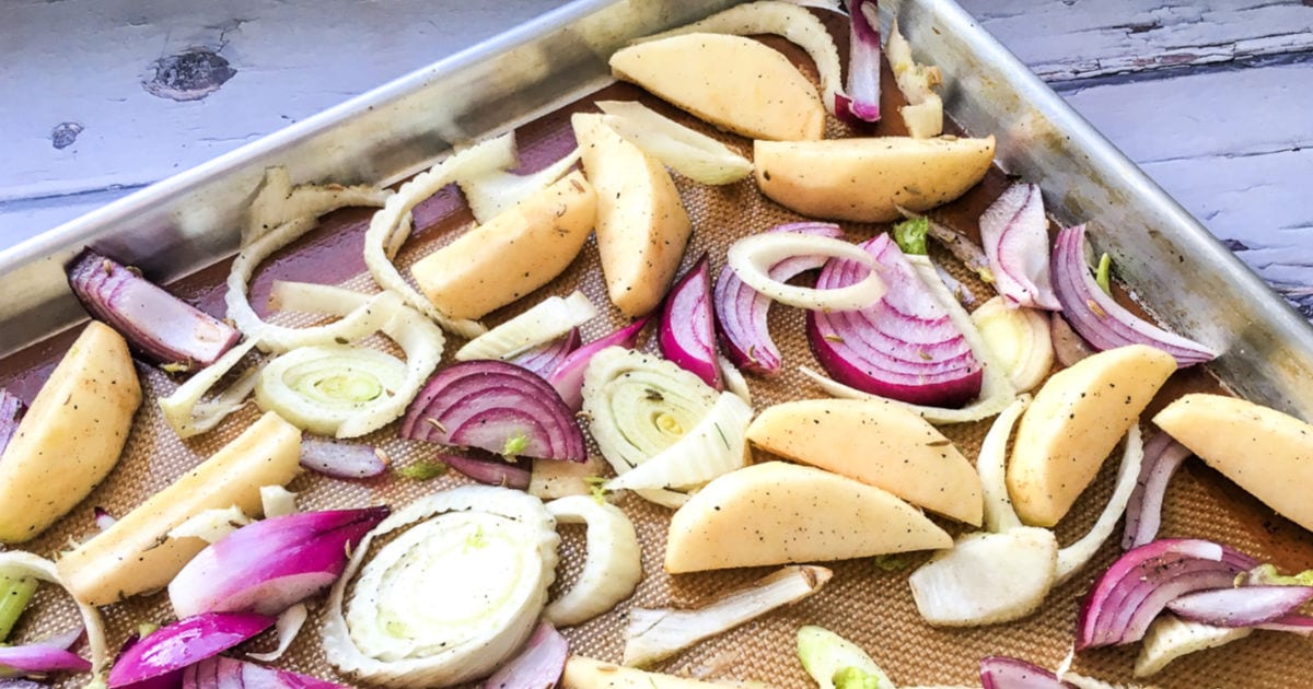 sheet pan roasted fennel and apples