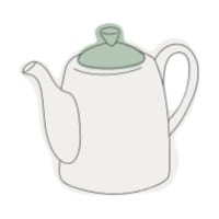 small ceramic tea pot