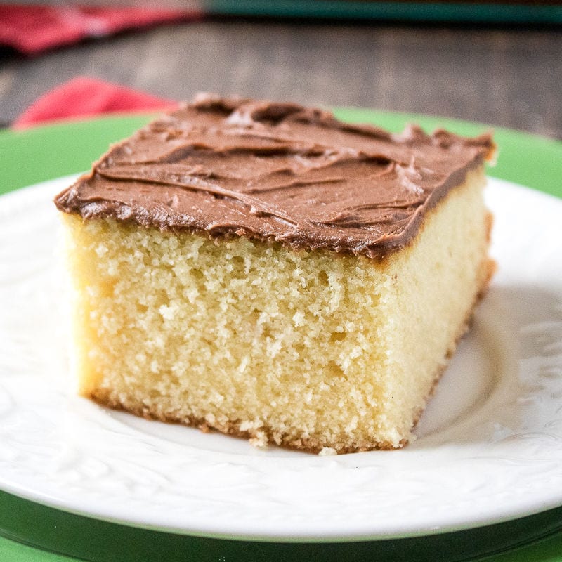 cake with chocolate frosting