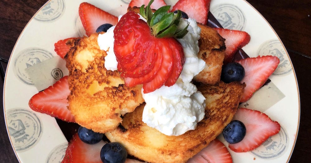 feature berries on angel food cake