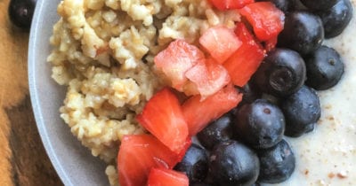 feature bowl of berries and oats