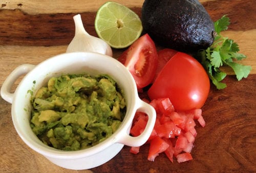 ingredients for chunky guacamole