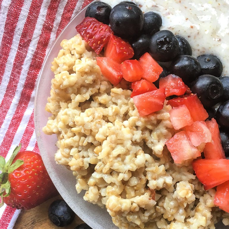 insta instant pot oat berry bowl