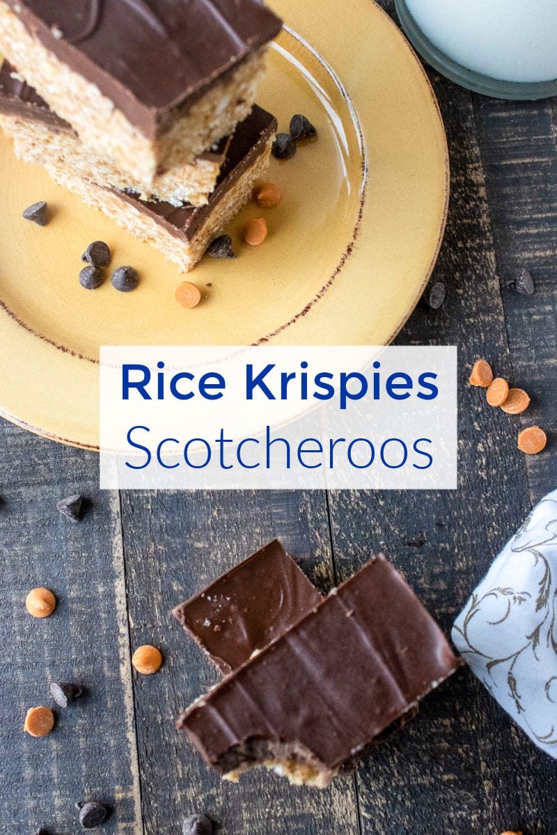 Rice Krispies Scotcheroos #nobake #nobakedessert #ricekrispietreats