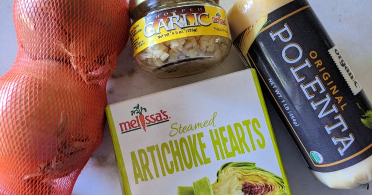 Caramelized Onion and Artichoke Polenta Recipe - Mama Likes To Cook
