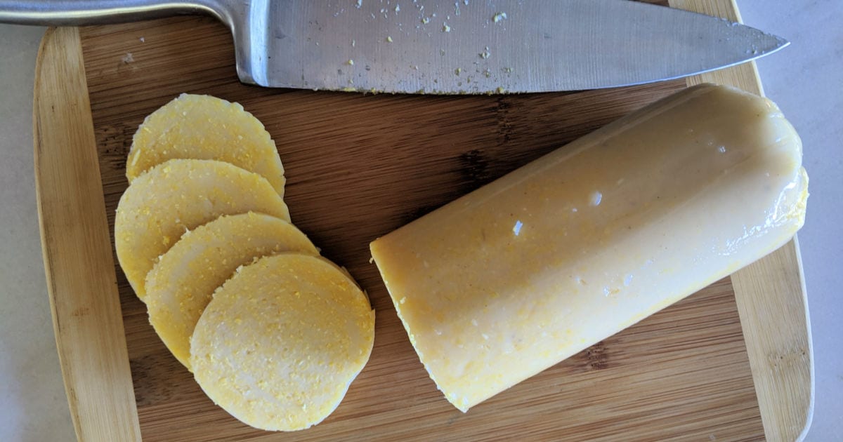 sliced polenta medallions