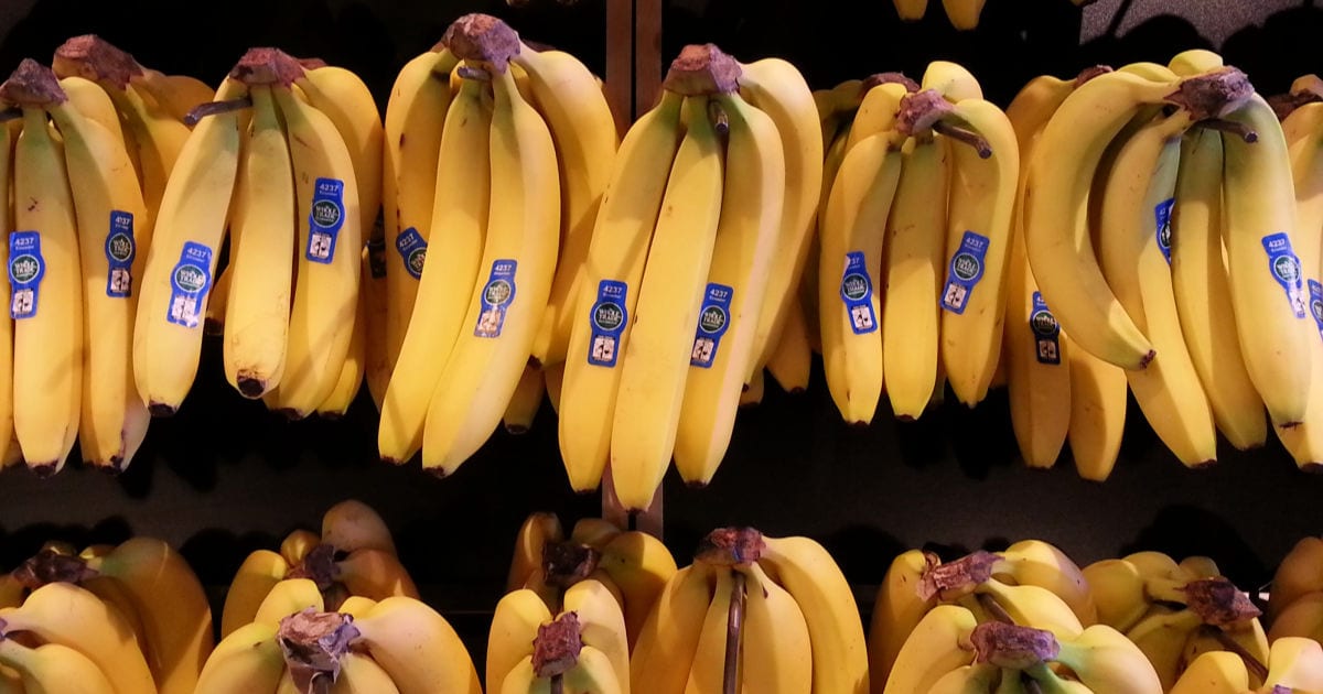 bananas at grocery store