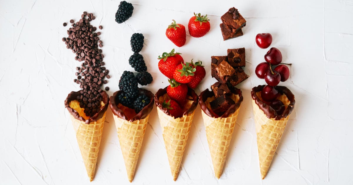 feature chocolate dipped cones dessert bar