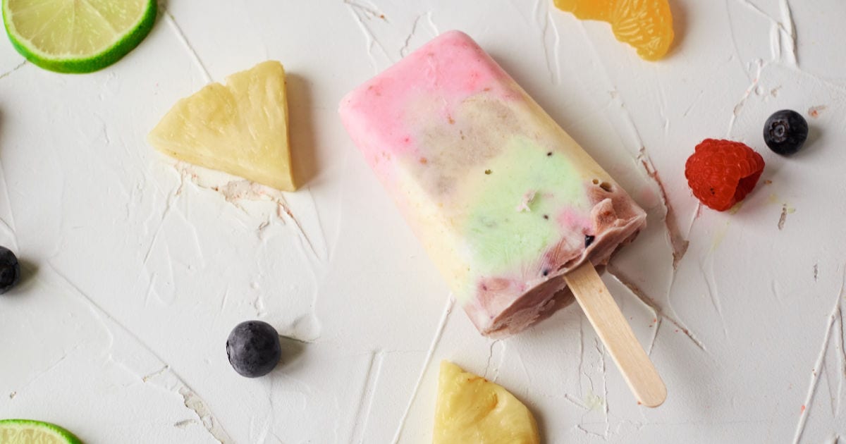 rainbow yogurt ice pops