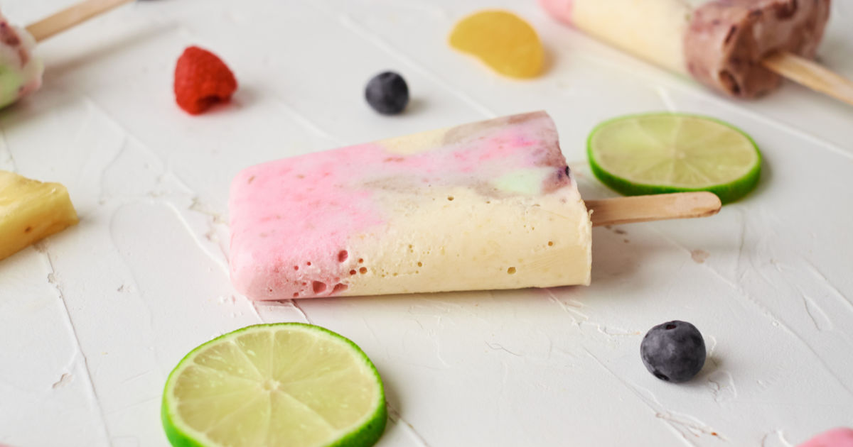 rainbow yogurt popsicles