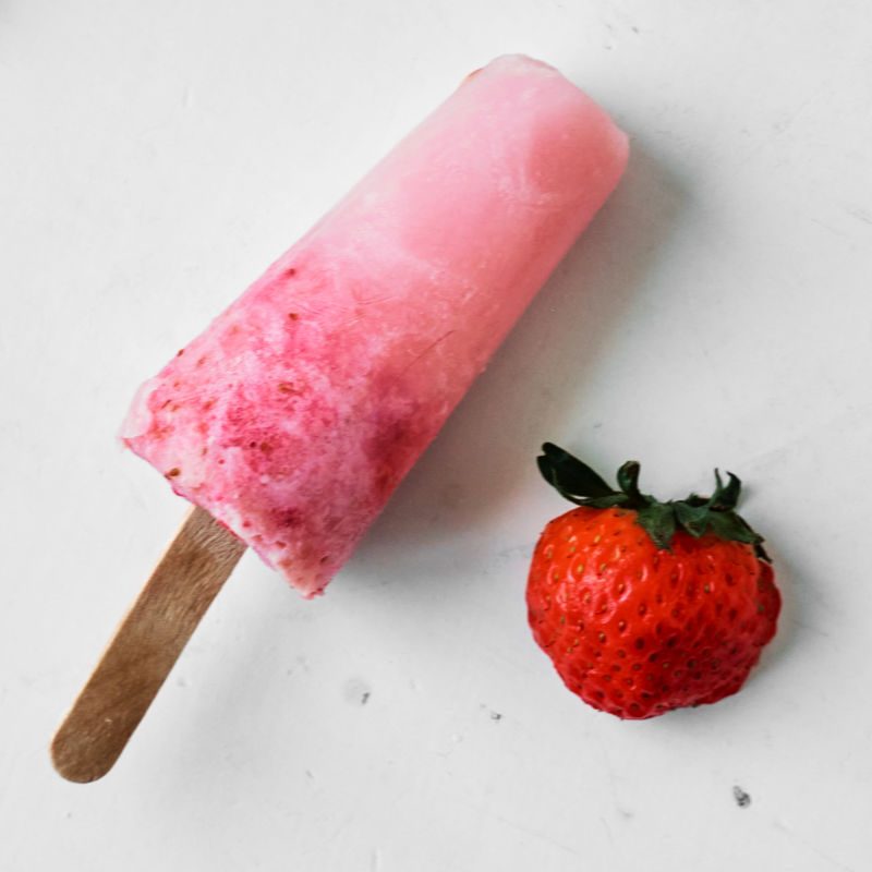 insta vegan strawberry popsicle