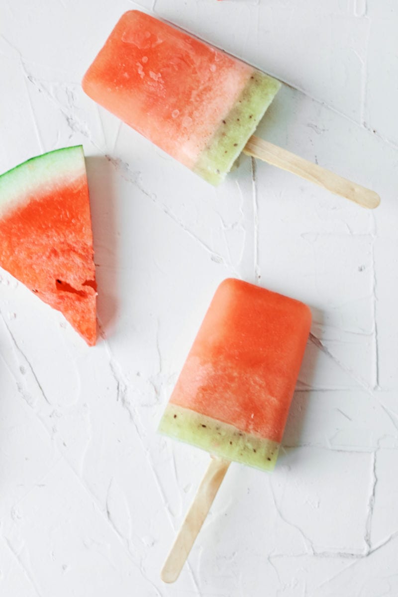 Layered Watermelon Popsicles Recipe #Watermelon #WatermelonPopsicles #Popsicles