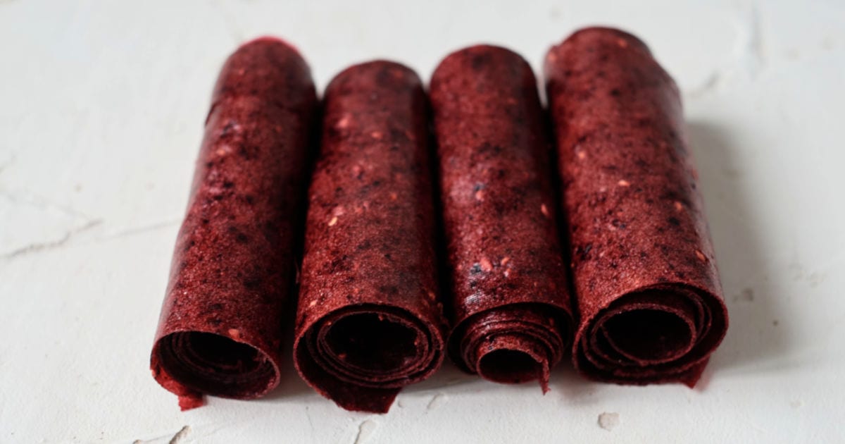 berry fruit leather roll ups