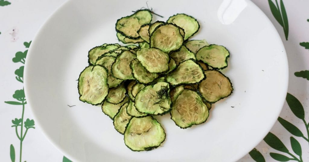 Dill Cucumber Chips in the Oven or Dehydrator Mama Likes To Cook