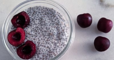 feature cherry protein chia pudding