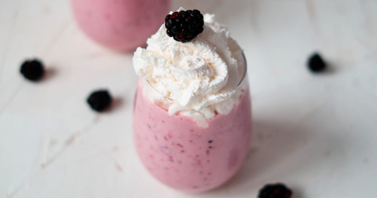 jam smoothie with whipped cream