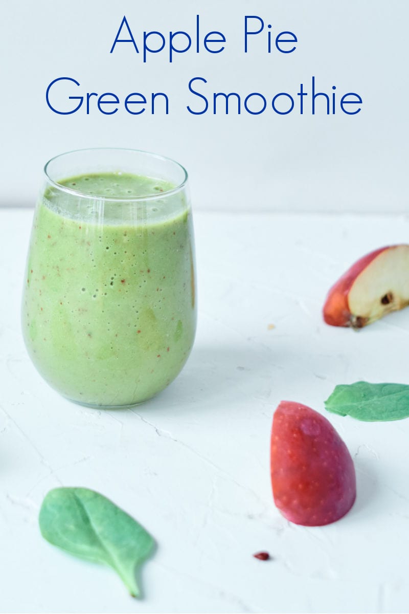 Apple Pie Green Smoothie Recipe #GreenSmoothie