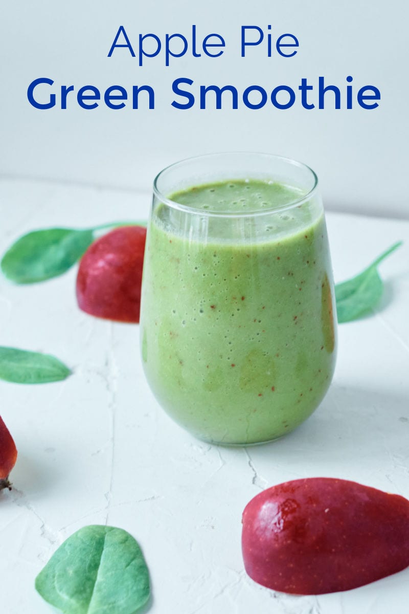 Apple Pie Green Smoothie Recipe #GreenSmoothie