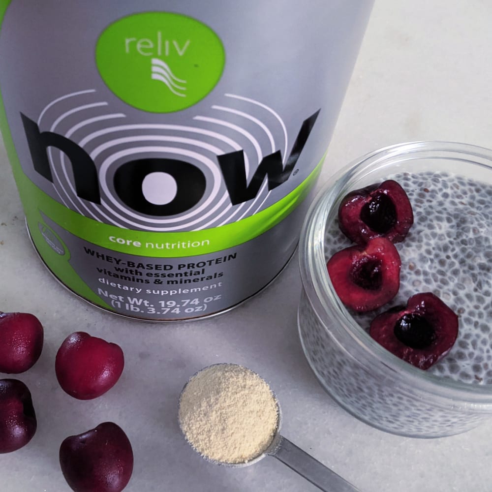 reliv protein and chia pudding