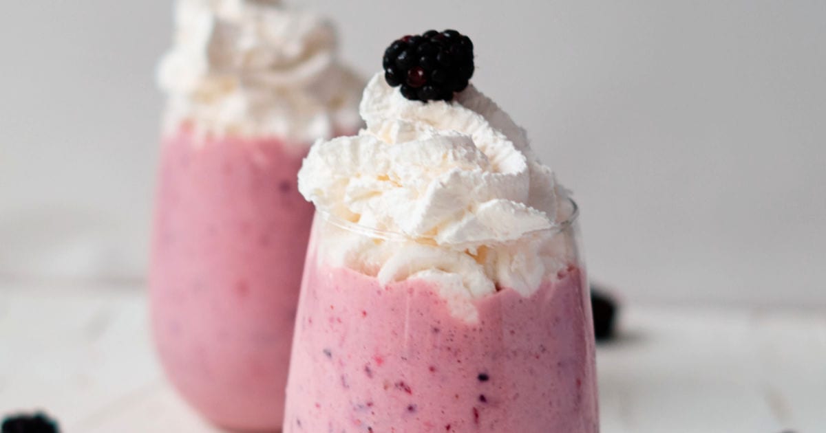 two blackberry smoothies