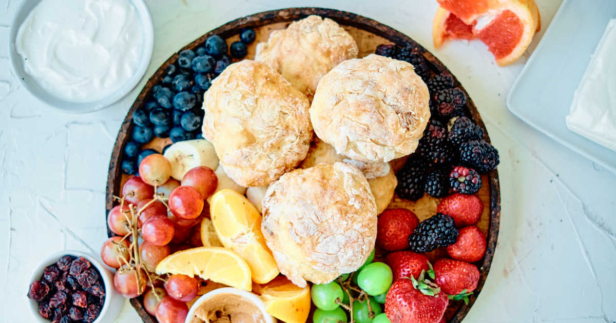 homemade english muffins brunch platter