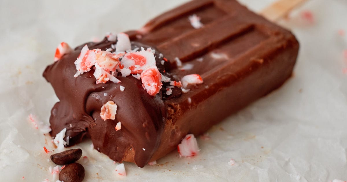 peppermint chocolate mocha popsicle