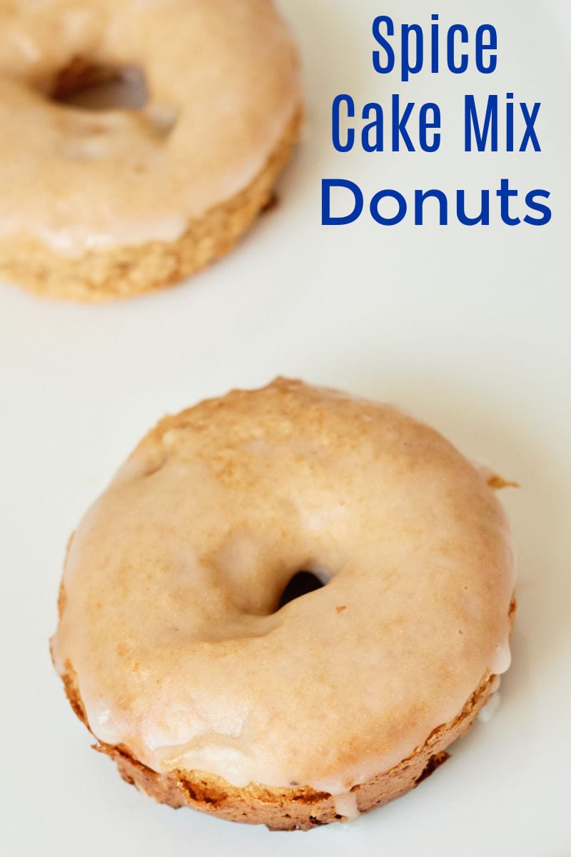 Spice Cake Donuts Recipe made from a cake mix #CakeMixHack #CakeDonuts #SpiceCake #Donuts #BakedDonuts