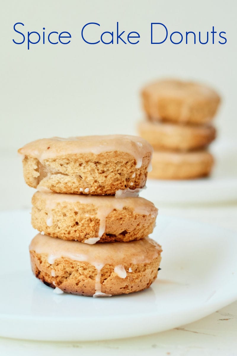 Spice Cake Donuts Recipe made from a cake mix #CakeMixHack #CakeDonuts #SpiceCake #Donuts #BakedDonuts