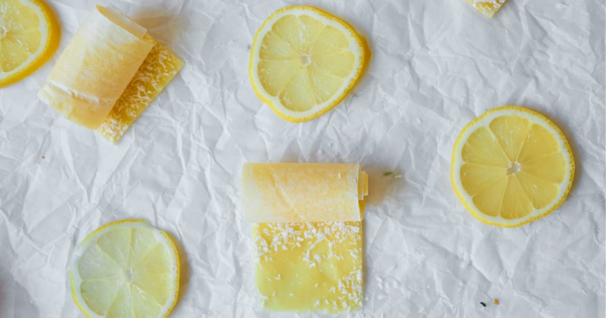 coconut lemon fruit leather