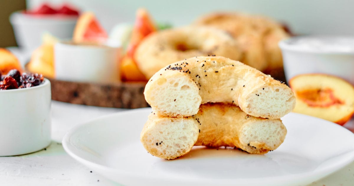 half poppy seed bagel